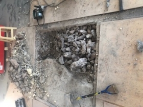 Shop floor removal & footings for new RSJ
